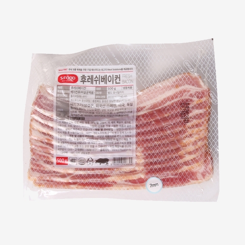 회원용(당일발송) 베이컨7mm 500g 20팩(1팩당10,250원)